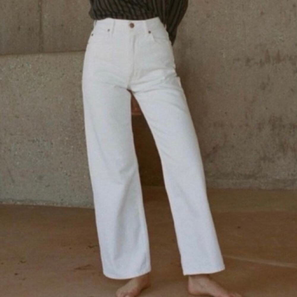 Doen White Straight-Leg Jeans